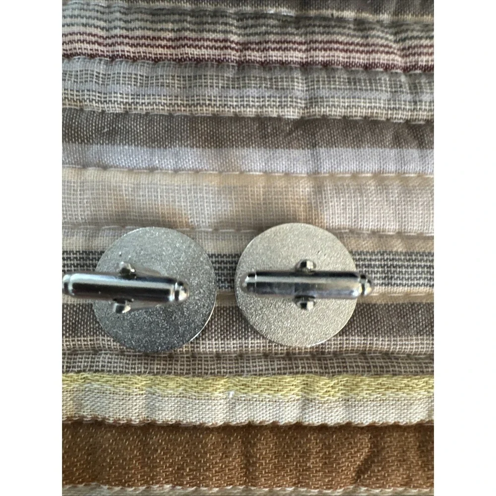 Vtg Department of State Cufflinks Set Blue Silver Political Memorabilia Rare HTF